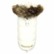 Puppy Angel Love Down Hood Detachable Fur Trim High Vest (Regular, Zip-up) Ivory  